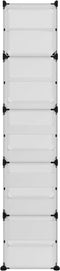 vidaXL - Schoenenrek - 44x31,5x153,5 - cm - polypropeen - transparant