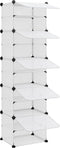 vidaXL - Schoenenrek - 44x31,5x153,5 - cm - polypropeen - transparant