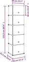 vidaXL - Schoenenrek - 44x31,5x153,5 - cm - polypropeen - transparant