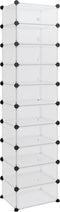 vidaXL - Schoenenrek - 44x32x174 - cm - polypropeen - transparant