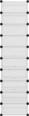 vidaXL - Schoenenrek - 44x32x174 - cm - polypropeen - transparant