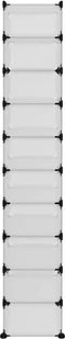 vidaXL - Schoenenrek - 44x32x174 - cm - polypropeen - transparant