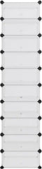 vidaXL - Schoenenrek - 44x32x174 - cm - polypropeen - transparant