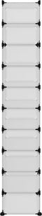 vidaXL - Schoenenrek - 44x32x174 - cm - polypropeen - transparant