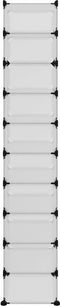 vidaXL - Schoenenrek - 44x32x174 - cm - polypropeen - transparant