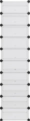 vidaXL - Schoenenrek - 44x32x174 - cm - polypropeen - transparant
