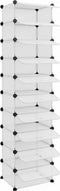 vidaXL - Schoenenrek - 44x32x174 - cm - polypropeen - transparant