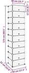 vidaXL - Schoenenrek - 44x32x174 - cm - polypropeen - transparant