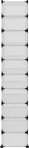 vidaXL - Schoenenrek - 44x32x174 - cm - polypropeen - transparant