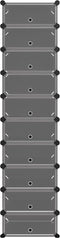 vidaXL - Schoenenrek - 44x32x174 - cm - polypropeen - zwart
