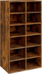 vidaXL - Schoenenrek - 54x34x100,5 - cm - bewerkt - hout - gerookt - eikenkleurig