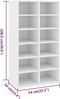 vidaXL - Schoenenrek - 54x34x100,5 - cm - bewerkt - hout - gerookt - eikenkleurig