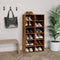 vidaXL - Schoenenrek - 54x34x100,5 - cm - bewerkt - hout - gerookt - eikenkleurig