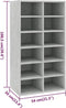 vidaXL - Schoenenrek - 54x34x100,5 - cm - bewerkt - hout - grijs - sonoma - eikenkleur