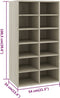 vidaXL - Schoenenrek - 54x34x100,5 - cm - bewerkt - hout - sonoma - eikenkleurig