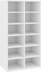 vidaXL - Schoenenrek - 54x34x100,5 - cm - bewerkt - hout - wit