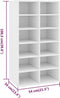 vidaXL - Schoenenrek - 54x34x100,5 - cm - bewerkt - hout - wit