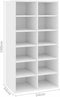 vidaXL - Schoenenrek - 54x34x100,5 - cm - bewerkt - hout - wit