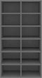vidaXL - Schoenenrek - 54x34x100,5 - cm - bewerkt - hout - zwart