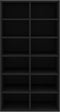 vidaXL - Schoenenrek - 54x34x100,5 - cm - bewerkt - hout - zwart