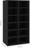 vidaXL - Schoenenrek - 54x34x100,5 - cm - bewerkt - hout - zwart