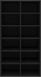 vidaXL - Schoenenrek - 54x34x100,5 - cm - bewerkt - hout - zwart