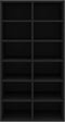 vidaXL - Schoenenrek - 54x34x100,5 - cm - bewerkt - hout - zwart