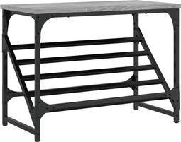 vidaXL - Schoenenrek - 60x30x45 - cm - bewerkt - hout - grijs - sonoma