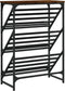 vidaXL - Schoenenrek - 60x30x85 - cm - bewerkt - hout - gerookt - eikenkleurig