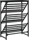 vidaXL - Schoenenrek - 60x30x85 - cm - bewerkt - hout - zwart
