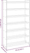 vidaXL - Schoenenrek - 65x24x117 - cm - bewerkt - hout - bruin