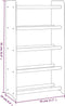 vidaXL - Schoenenrek - 65x24x81 - cm - bewerkt - hout - bruin