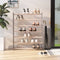 vidaXL - Schoenenrek - 65x24x81 - cm - bewerkt - hout - bruin