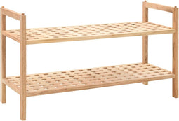 vidaXL - Schoenenrek - 69x26x40 - cm - massief - walnotenhout