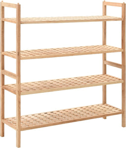 vidaXL - Schoenenrek - 69x26x81 - cm - massief - walnotenhout