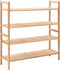 vidaXL - Schoenenrek - 69x26x81 - cm - massief - walnotenhout