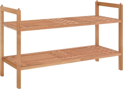 vidaXL - Schoenenrek - 69x27x41 - cm - massief - walnotenhout