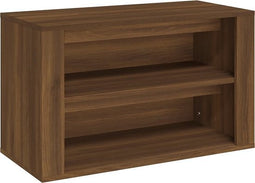 vidaXL - Schoenenrek - 75x35x45 - cm - bewerkt - hout - bruin - eikenkleur