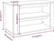 vidaXL - Schoenenrek - 75x35x45 - cm - bewerkt - hout - bruin - eikenkleur