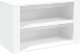vidaXL - Schoenenrek - 75x35x45 - cm - bewerkt - hout - wit