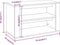 vidaXL - Schoenenrek - 75x35x45 - cm - bewerkt - hout - wit