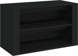 vidaXL - Schoenenrek - 75x35x45 - cm - bewerkt - hout - zwart