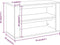 vidaXL - Schoenenrek - 75x35x45 - cm - bewerkt - hout - zwart