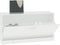 vidaXL - Schoenenrek - 80x24x45 - cm - bewerkt - hout - hoogglans - wit