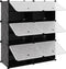 vidaXL - Schoenenrek - 84,5x31x93,5 - cm - polypropeen - zwart
