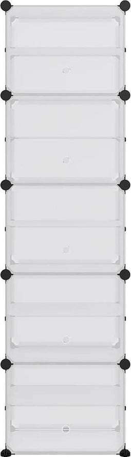 vidaXL - Schoenenrek - 84x32x88,5 - cm - polypropeen - transparant