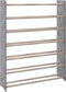 vidaXL - Schoenenrek - 90x24x117 - cm - bewerkt - hout - grijs