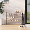 vidaXL - Schoenenrek - 90x24x117 - cm - bewerkt - hout - grijs