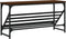vidaXL - Schoenenrek - 90x30x45 - cm - bewerkt - hout - bruin - eikenkleur