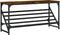 vidaXL - Schoenenrek - 90x30x45 - cm - bewerkt - hout - gerookt - eikenkleurig